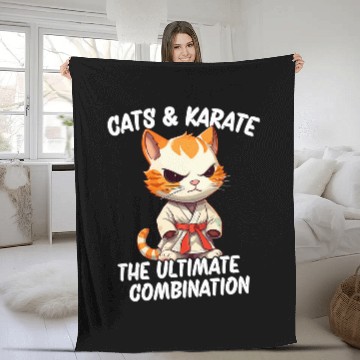 Discover Cats And Karate The Ultimate Combination 1 Fleece Blankets