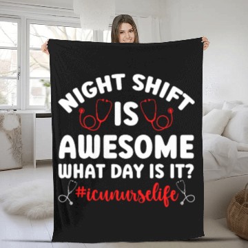 Discover ICU nurses Life Night Shift Intensive Care Unit nurses Fleece Blankets