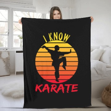 Discover I Know Karate Funny Karate Retro Sunset Baseball Tees Fleece Blankets