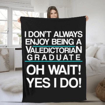 Discover Valedictorian Graduate Class Enjoy Funny Graduation Baseball Tees Fleece Blankets