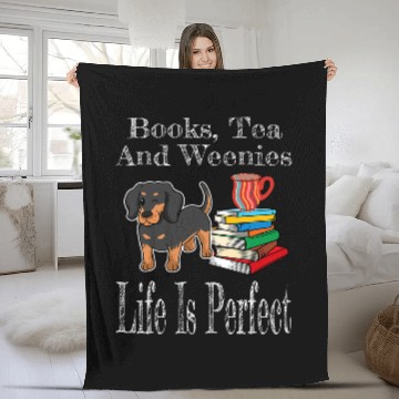 Discover Life Is Perfect Weenie Mom Tea Drinker Book Lover Reader Baseball Tees Fleece Blankets