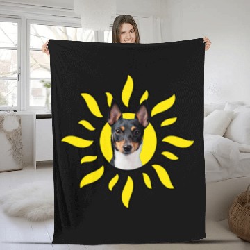 Discover Sunshine Toy Fox Terrier Fleece Blankets