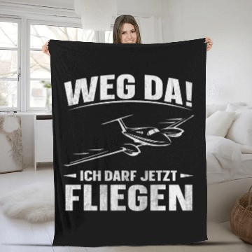 Discover Ich kann Fliegen flight ticket pilot pass Baseball Tees Fleece Blankets