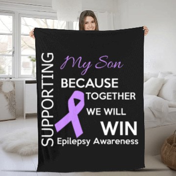 Discover Supporting my Son Epilepsy Awareness Fleece Blankets