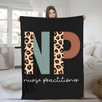 Discover nurses Practitioner Leopard NP Week Appreciation Fleece Blankets