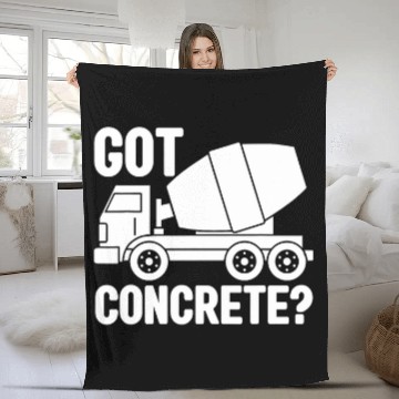 Discover Cement Mixer Construction Worker Construction Site 4 Fleece Blankets