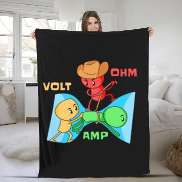 Discover Funny Electrician Electrical Engineer Fleece Blankets