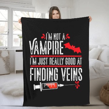 Discover Vampire Finding Vein Phlebotomist Phlebotomy Technician Tech Baseball Tees Fleece Blankets