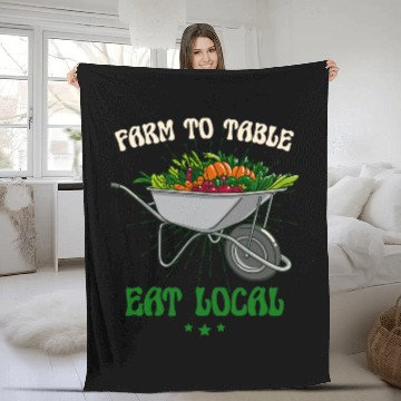 Discover Farm To Table Eat Local Land Worker Farmer Baseball Tees Fleece Blankets