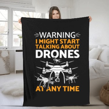 Discover Funny Drone Pilot Baseball Tees Fleece Blankets