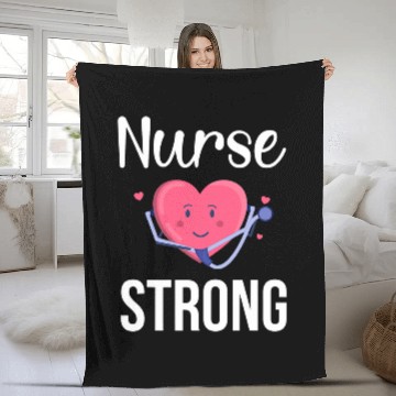 Discover nurses Strong Cute Nursing Student nurses Zip Fleece Blankets