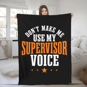 Discover Supervisor Boss Manager Coordinator Overseer Director Zip Fleece Blankets