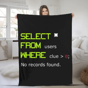 Discover Query SQL Database Programmer medicals Coder Healthcare Fleece Blankets