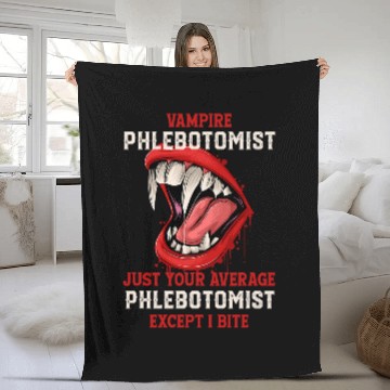 Discover Vampire Phlebotomist Halloween Phlebotomy Scary Zip Fleece Blankets