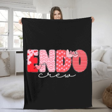 Discover Valentines Day Retro Endo Crew nurses Endoscopy Gl Nursing Fleece Blankets