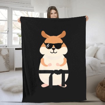 Discover Funny Hamster Wearing Sunglasses Doing Karate Baseball Tees Fleece Blankets