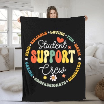 Discover Groovy Student Support Crew Appreciation Day Back To School Fleece Blankets