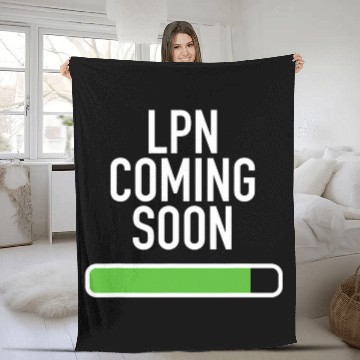 Discover LPN Coming Soon Nursing Student Grad Baseball Tees Fleece Blankets