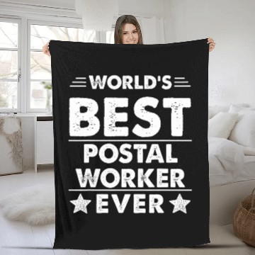 Discover Worlds bests Postal Worker Ever Zip Fleece Blankets