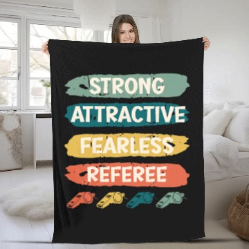 Discover Strong Attractive Fearless Referee Baseball Tees Fleece Blankets