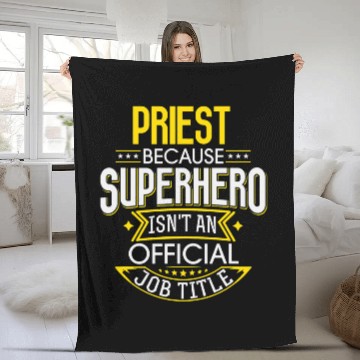 Discover Priest Idea Funny Superhero Job Priest Fleece Blankets