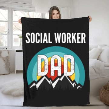 Discover Social Worker Dad Fathers Day Gift Zip Fleece Blankets