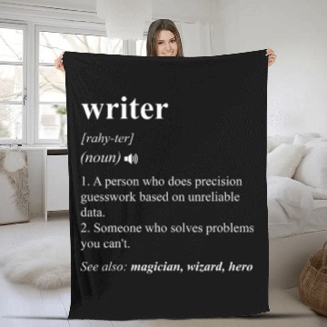 Discover Writer Funny Dictionary Definition Baseball Tees Fleece Blankets
