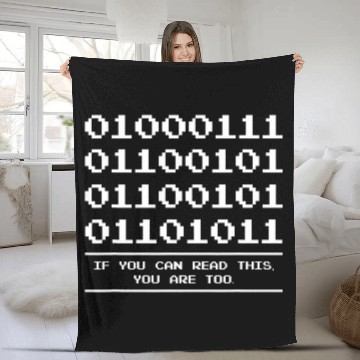 Discover If You Can Read This You Are Too Programmer Coder Zip Fleece Blankets