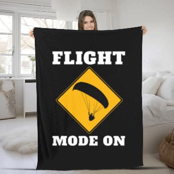 Discover Paragliding Paraglider Pilot Parachute Flight Mode On Zip Fleece Blankets