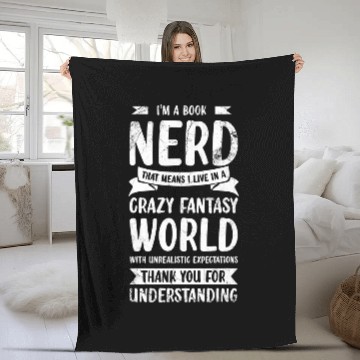 Discover Im A Book Nerd Book Nerd Baseball Tees Fleece Blankets