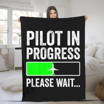 Discover Funny Flight School Student Pilot In Progress Baseball Tees Fleece Blankets