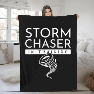 Discover Funny Future Storm Chasing Meteorology Student Tiny Tornado Fleece Blankets