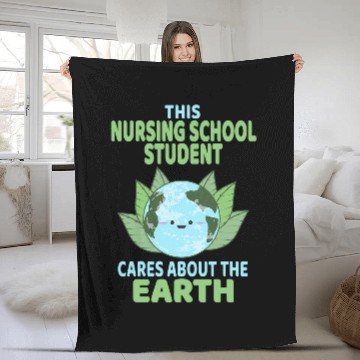 Discover Nursing School Student Earth Day Environmental Awareness Fleece Blankets