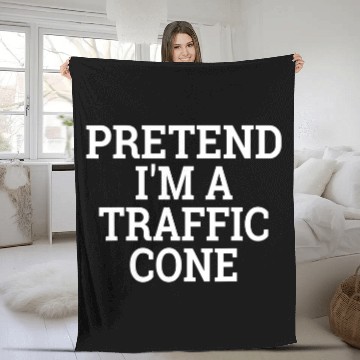 Discover Pretend I'm A Traffic Cone Lazy Halloween Costume Fleece Blankets
