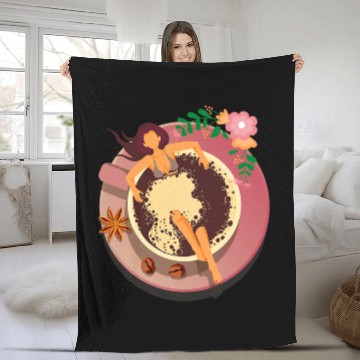 Discover Book Lady Reading and Coffee Lover Lazy Weekend Baseball Tees Fleece Blankets