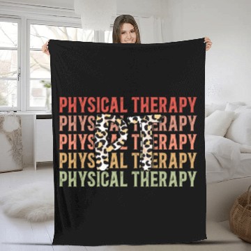 Discover Physical Therapy Funny Physical Therapist pt therapist month 17 Zip Fleece Blankets