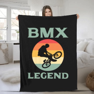 Discover BMX Legend Mountain Bike Fleece Blankets