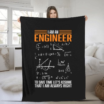 Discover Funny Graduation Mathematik Engineer Student Fleece Blankets