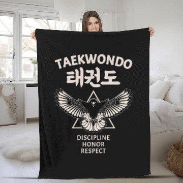 Discover Taekwondo Eagle Fleece Blankets