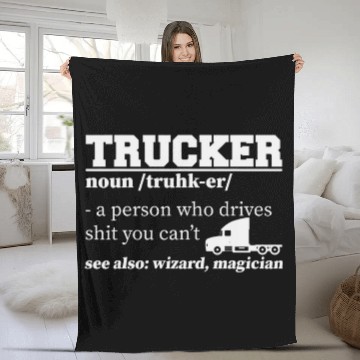 Discover Proud Truck Driver Definition for Trucker Baseball Tees Fleece Blankets