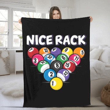 Discover Funny Nice Rack Billiards Pool Player Gift 15 Billiard Balls 1 Baseball Tees Fleece Blankets