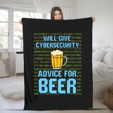 Discover Security System Computer Programmer Cybersecurity Fleece Blankets
