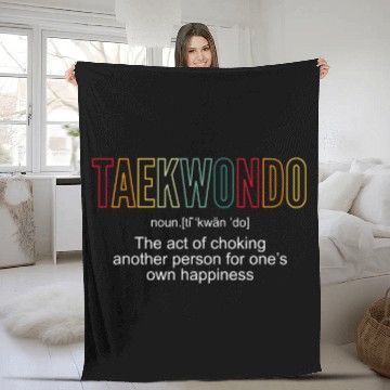 Discover Taekwondo Definition Tae Kwon Do Fighter Fleece Blankets