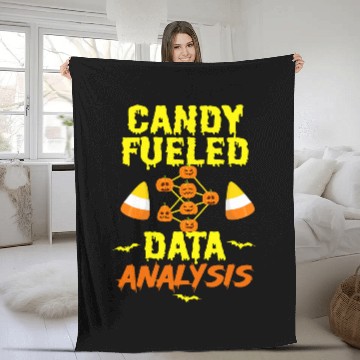 Discover Halloween Data Scientist Mining Analyst Statistics Data Nerd 3 Fleece Blankets