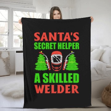 Discover Weld Steelworker Metal Welding Fleece Blankets