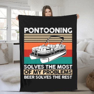 Discover Mens Pontooning Beer solve problems Pontooning Fleece Blankets
