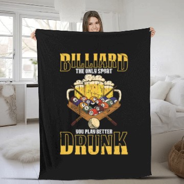 Discover Mens Pool Billiard For Pool Player Billiard Player 3 Fleece Blankets