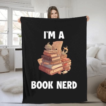 Discover Im A Book Nerd Fleece Blankets