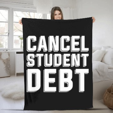 Discover Student Loan Education Cancel Student Debt Zip Fleece Blankets