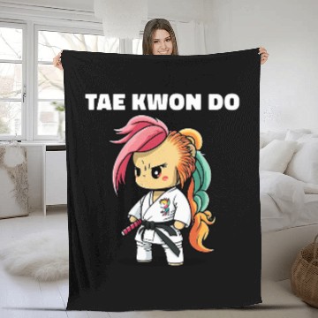 Discover Taekwondo Chibi Animal Kid Fighter Fleece Blankets
